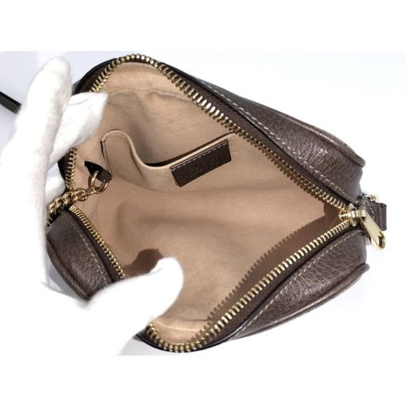 GUCCI Ophidia Shoulder Bag in GG Supreme Leather Beige Brown - Picture 9 of 10